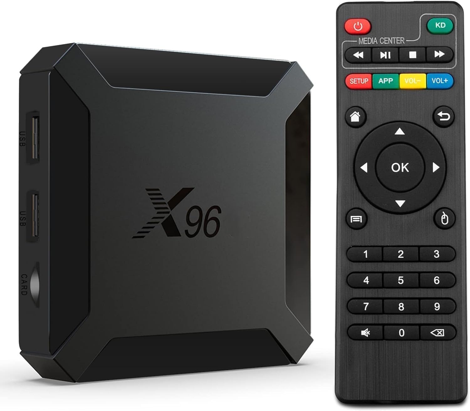 X96 TV Box Lecteur Multimédia de Diffusion en continu Smart Android 10.0, 1GO RAM 8GO ROM, boitier IPTV, WiFi, avec Allwinner H313, Prend en Charge 4K HD avec chipset Quad-Core, H256