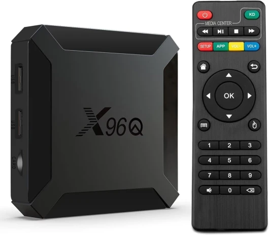 TV Box Lecteur Multimédia de Diffusion en continu Smart Android 10.0, 2GO RAM 16GO ROM, boitier IPTV, WiFi, avec Allwinner H313, Prend en Charge 4K HD avec chipset Quad-Core, H256