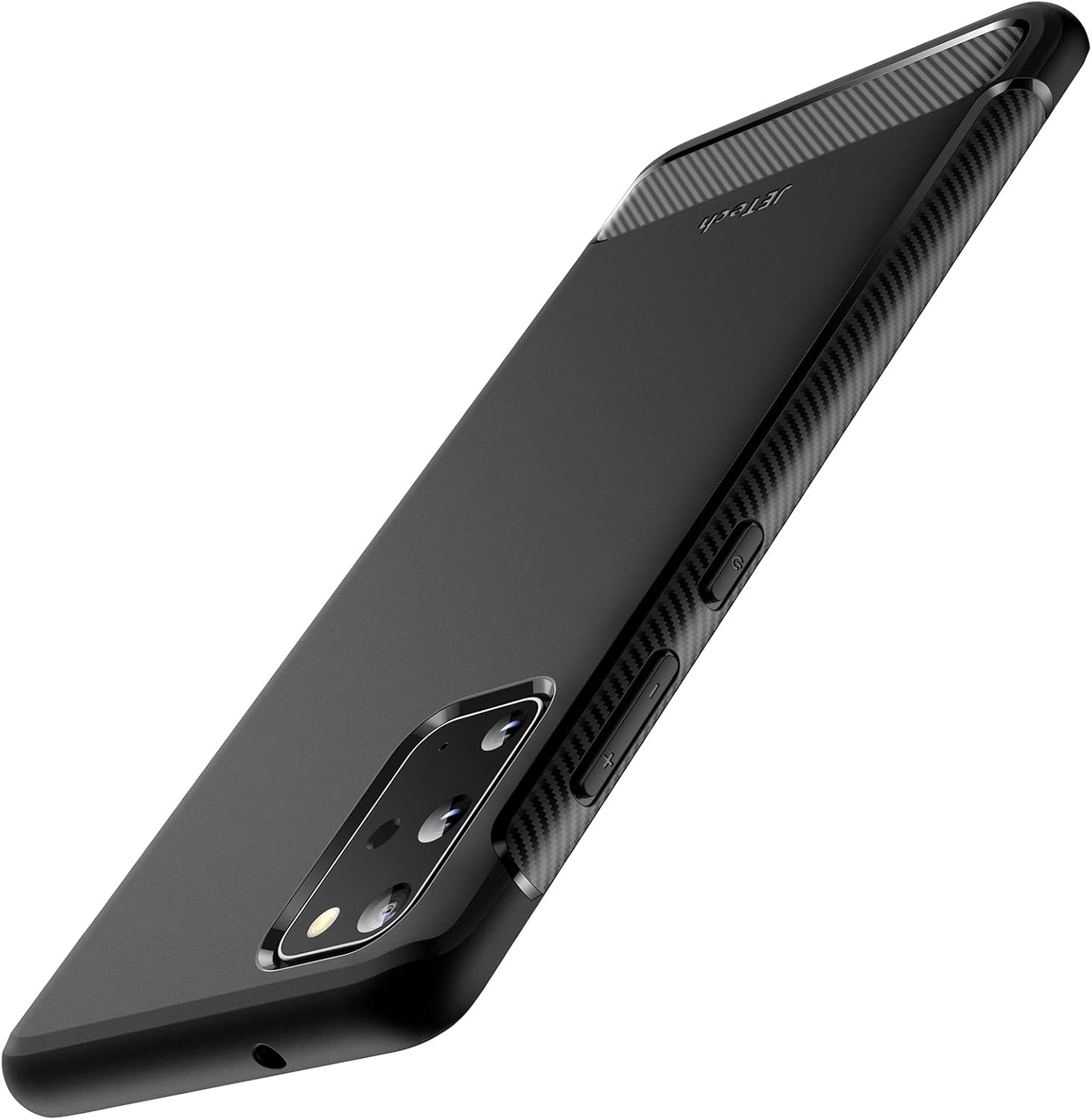Coque Fine pour Samsung Galaxy S20 5G (2020), Étui Housse de Téléphone Ultra Mince Anti-Chocs avec Conception en Fibre de Carbone (Noir)
