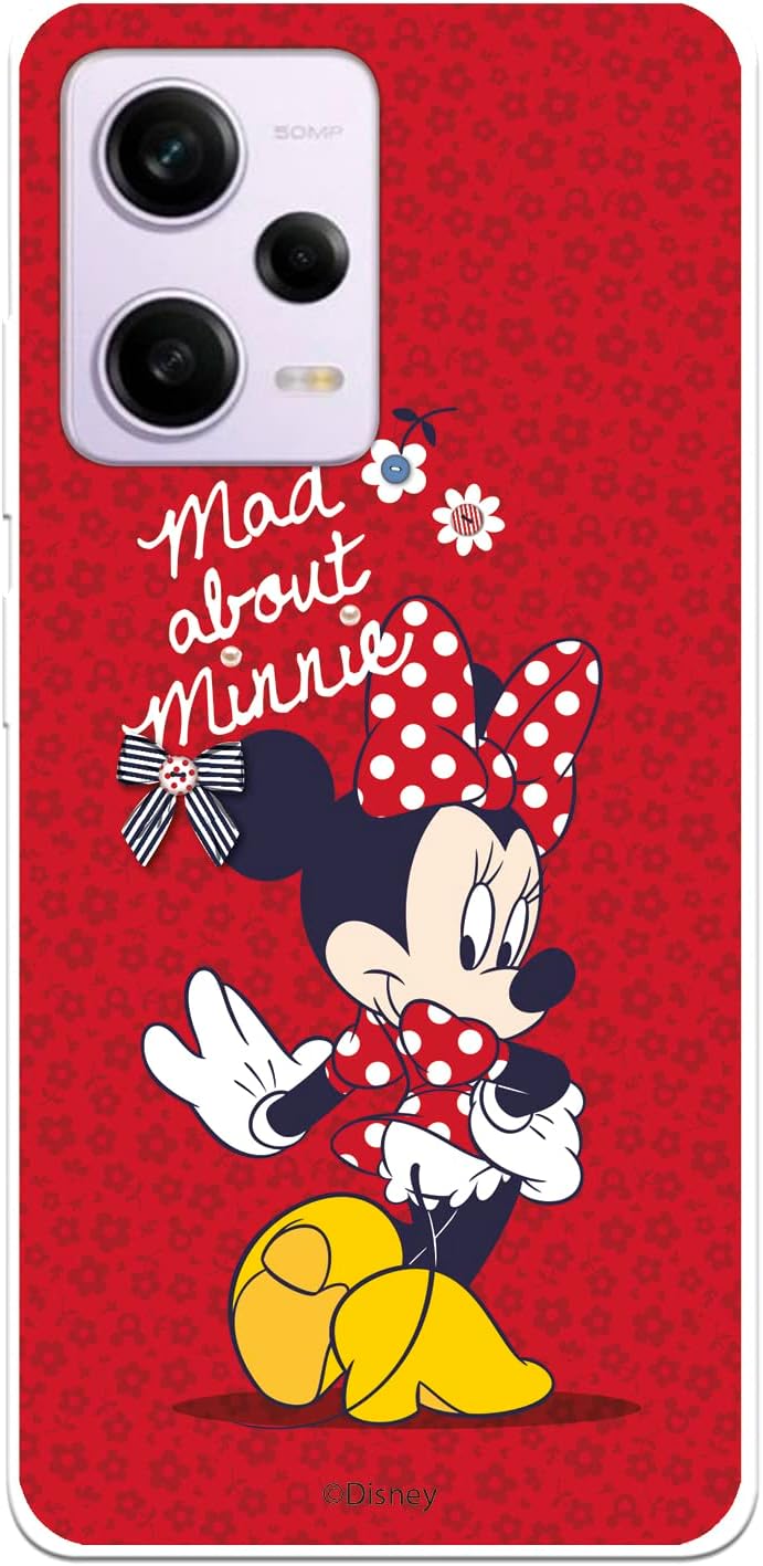 Coque pour Xiaomi Redmi Note 12 5G - Poco X5 5G - Disney Minnie Mad About - Coque en silicone transparent souple avec licence officielle Disney Classic Xiaomi Redmi Note 12 5G - Poco X5 5G Minnie Mad About