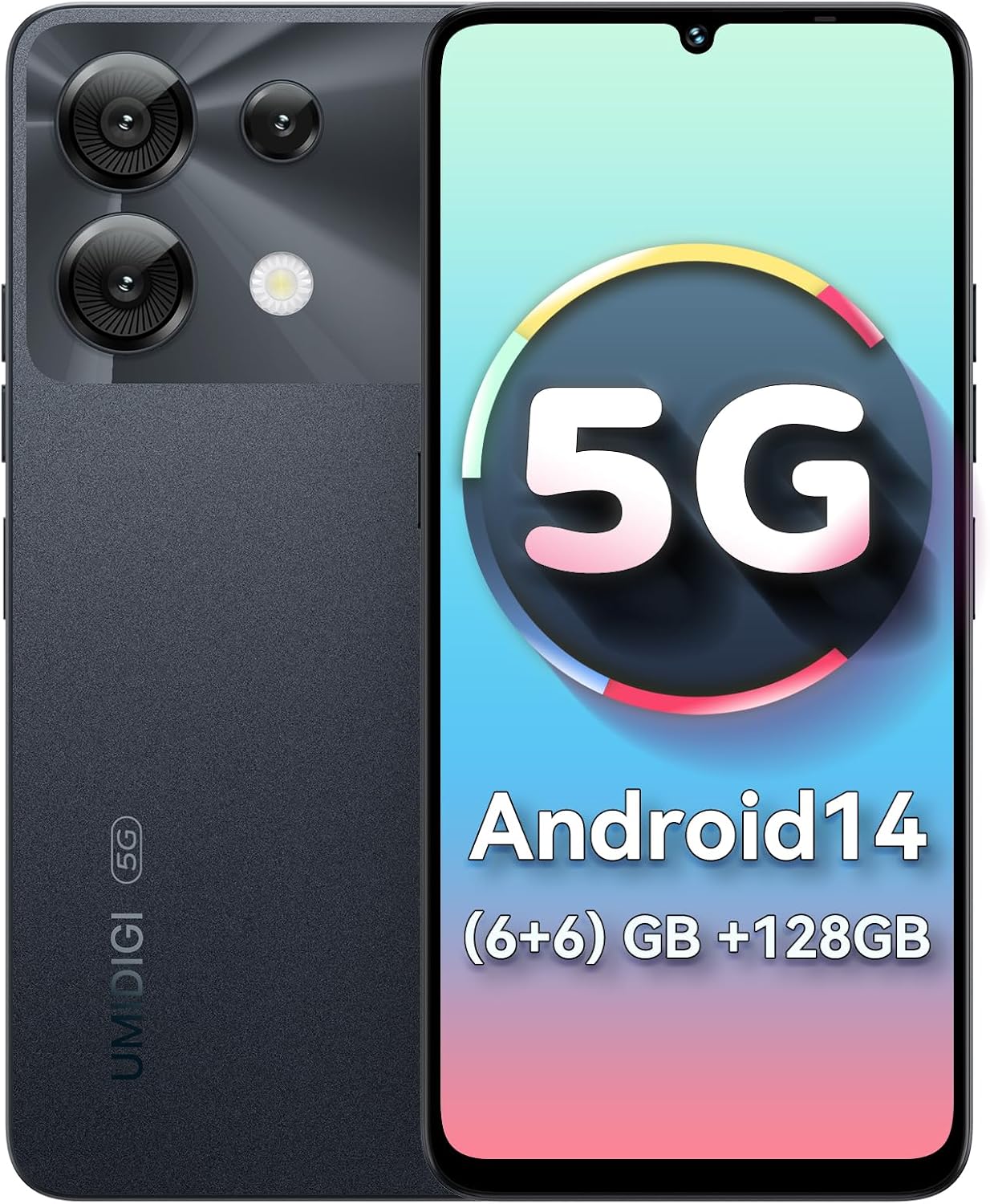 Smartphone G9 5G, Téléphone Android 14, Telephone Portable 12Go(6+6)+128Go/TF 1TB, 90HZ, Octa Core Processor, 6,75" HD+, Caméra 50MP,5000mAh, GPS, Smartphone 5G Double SIM