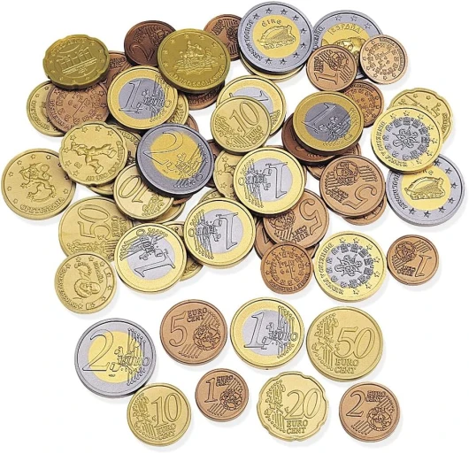 Learning Ressources Kit de pièces en Euros (Jeu de 100), Monnaie factice, Billet factices, Caisse enregistreuse Enfants, Maternelle ressources, marchande Enfants, Montessori Spielzeug AB 3 Jahre