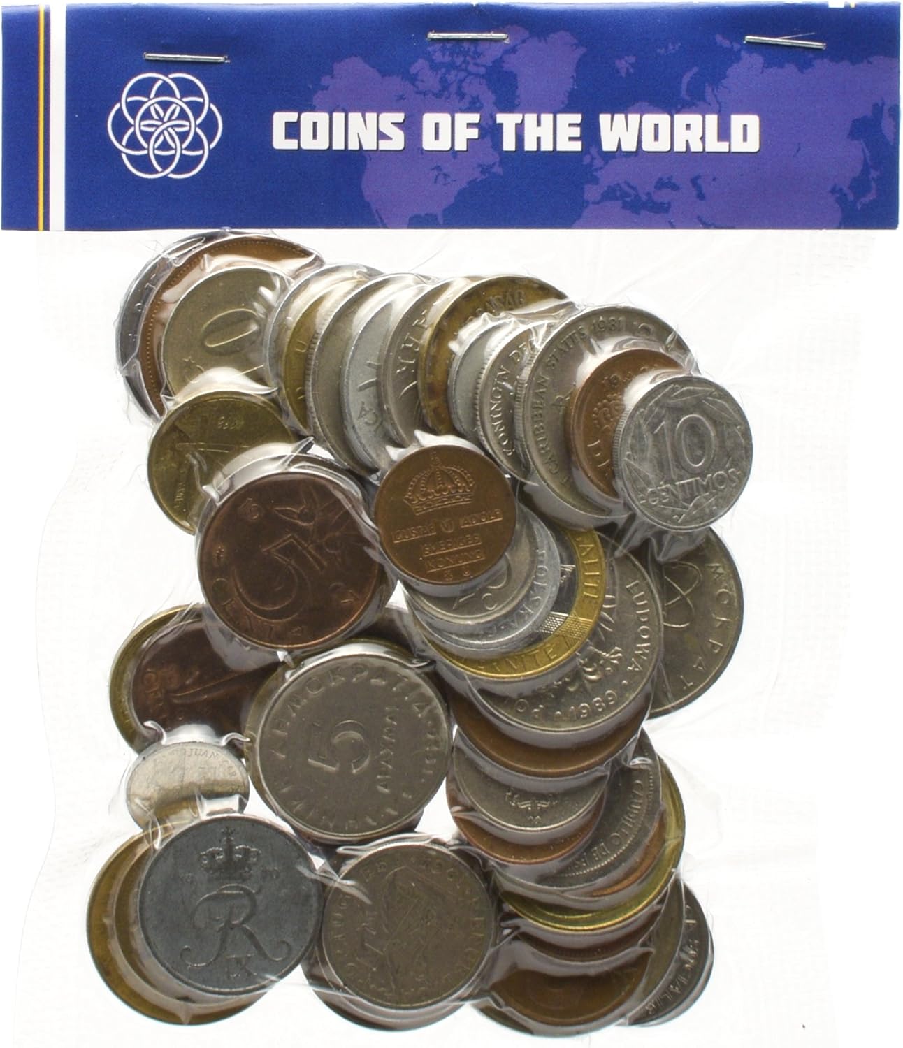 50 pièces étrangères différentes Collection Argent Ensemble de Toute l’Europe - Pièces de Collection, Vieilles pièces de Monnaie pour Votre Album pour la Monnaie, la Tirelire ou Le Porte-Monnaie