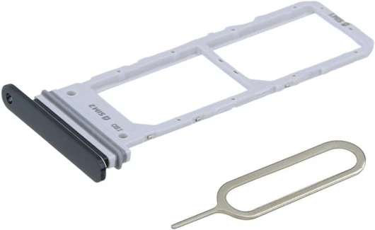 Tiroir Carte Dual Sim de Rechange Compatible avec Samsung Galaxy Note 20 / Note 20 5G 2020 - INCL - Joint en Caoutchouc et l'épingle SIM - Support Carte SIM - Gris