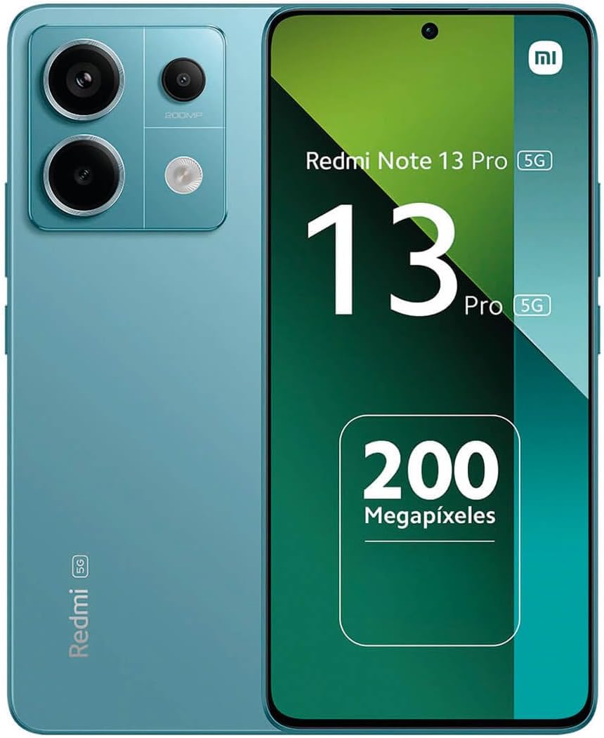 Redmi Note 13 Pro Smartphone, 5G, 8 + 256 GB, 16,67 cm (6,67 Zoll) Display, 1,5K 120 Hz AMOLED-Display, Snapdragon 7s, Ultra -Clear 200-MP-Kamera mit OIS, 5100 mAh, 67 W Turboaufladung, Blau