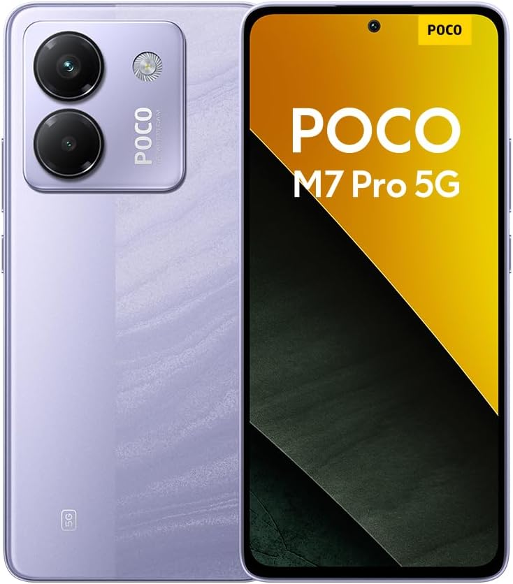 POCO M7 Pro 5G Smartphone, 12+256GB, Violet, Appareil Photo Sony 50MP avec OIS, Batterie 5110mAh, Charge Turbo 45W, Écran AMOLED 120Hz (Chargeur Non Inclus)