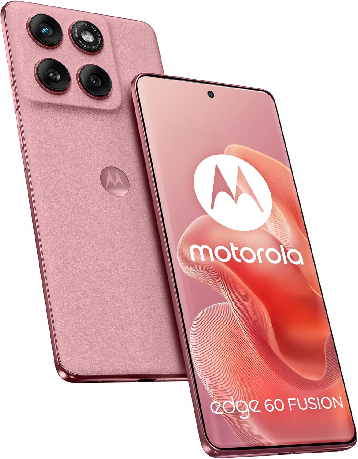 Edge 60 Fusion 256 Go, Smartphone debloqué, écran 6,67", Appareil Photo 50 MP, Batterie 5200 mAh, Zephyr (Rose), Coque de Protection et câble USB C Inclus