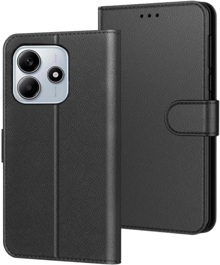 Coque pour Xiaomi Redmi Note 14 5G, [Housse en Cuir PU Premium] [Etui à Rabat] [Pochette de Portefeuille] [Flip Case],Fermeture Magnétique, Étui de Protection pour Xiaomi Redmi Note 14 5G, (Noir)