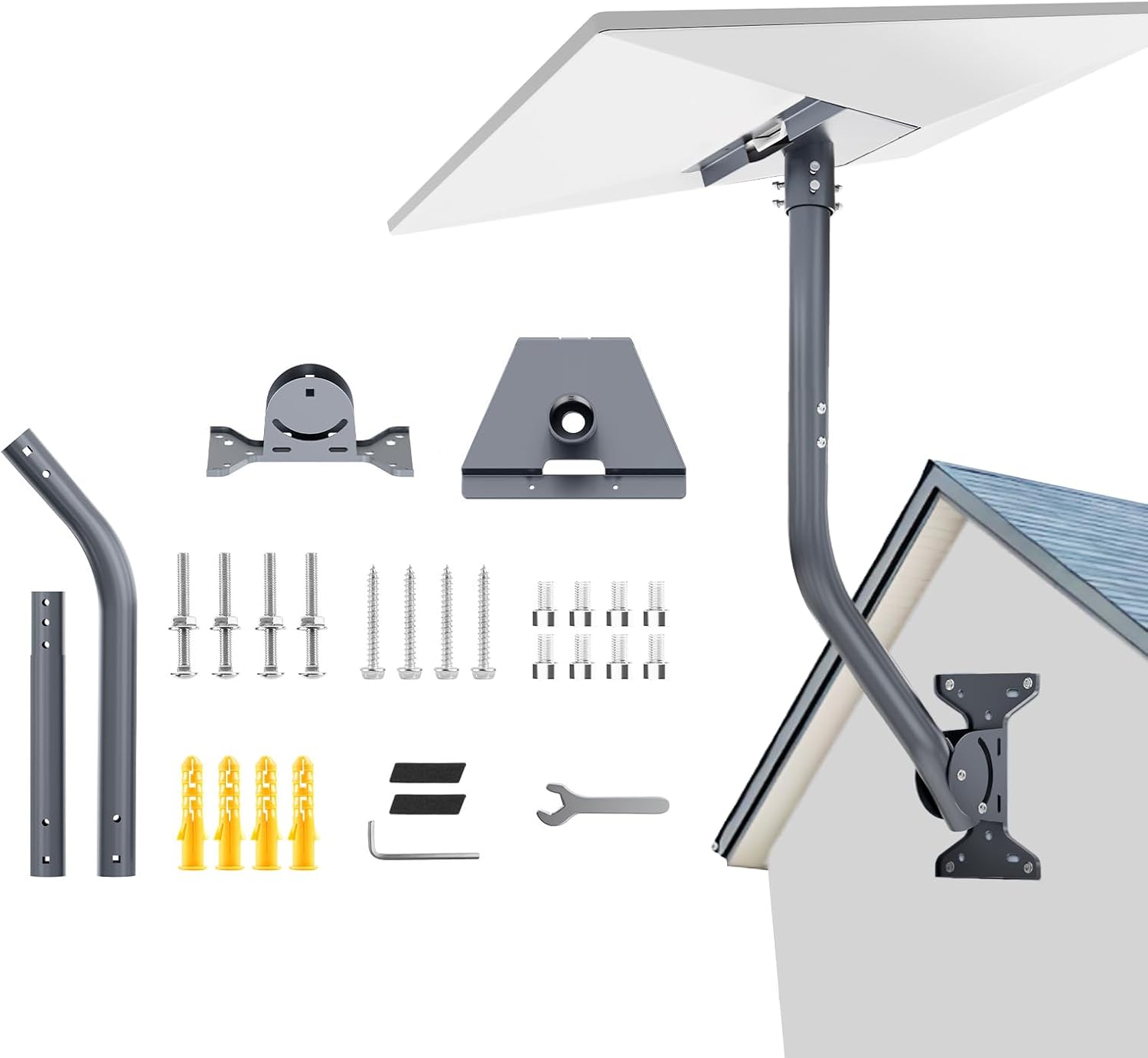 Support Starlink Gen 3, kit de montage Starlink réglable compatible avec l'antenne parabolique standard V3 Starlink, support mural/support de toit Starlink, Starlink Gen 3 Mount