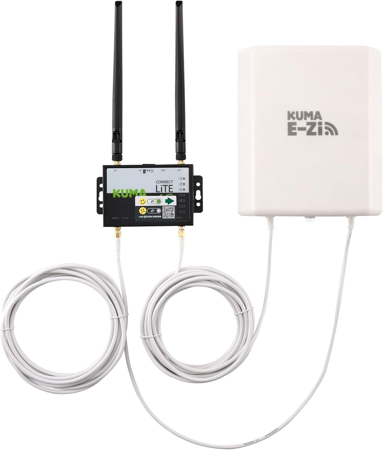 Connect EZi Routeur 4G et Antenne Extérieure - Amplificateur Internet Mobile WiFi avec Emplacement pour Carte SIM Débloqué - Transformez Signal LTE en Point d’Accès Wi-FI pour Maison Camping Car