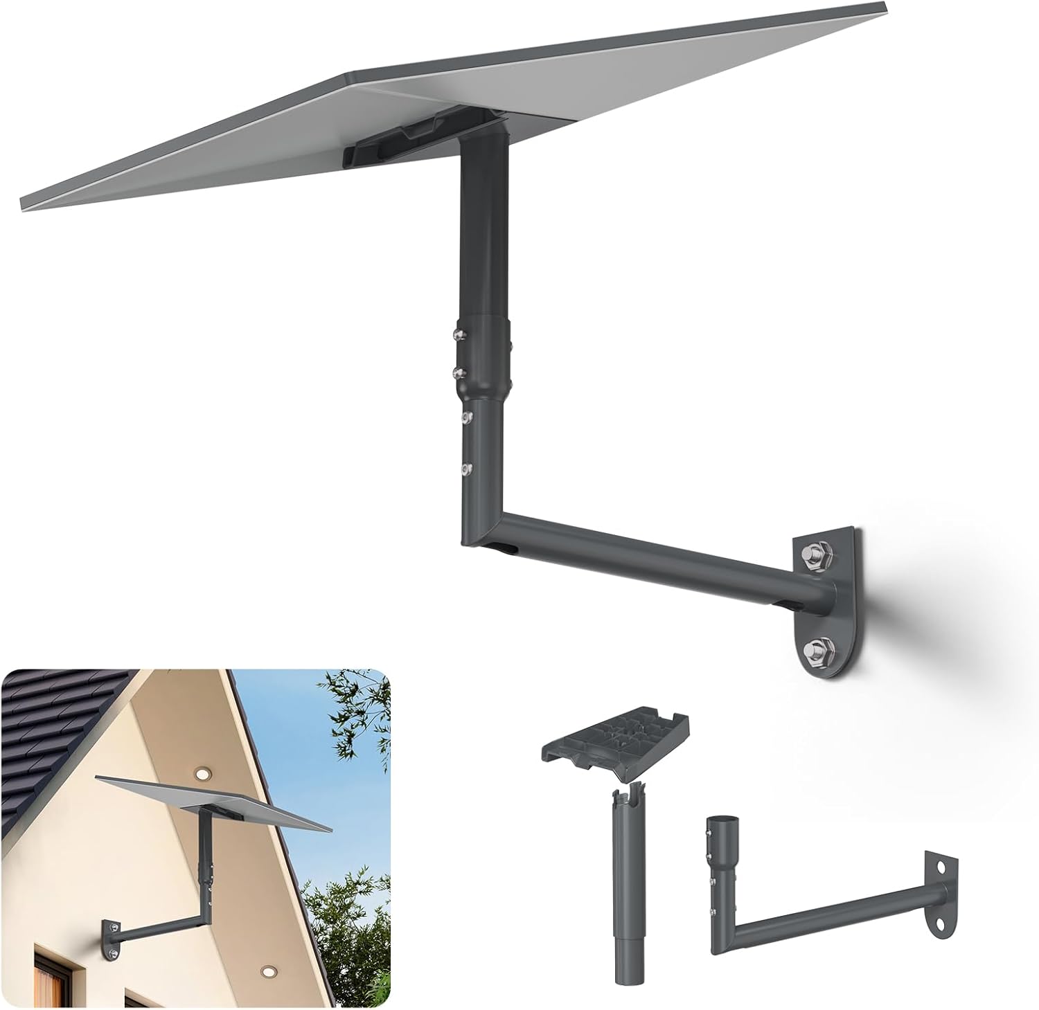 Starlink Gen 3 Mount, EDUP LOVE V3 Starlink V3 Wall Mount, 360° Réglable Starlink Gen3 Pole Mounting Kit avec Starlink Gen 3 Pipe Adapter pour Starlink Mini/Gen3 Starlink Internet Kit Satellite