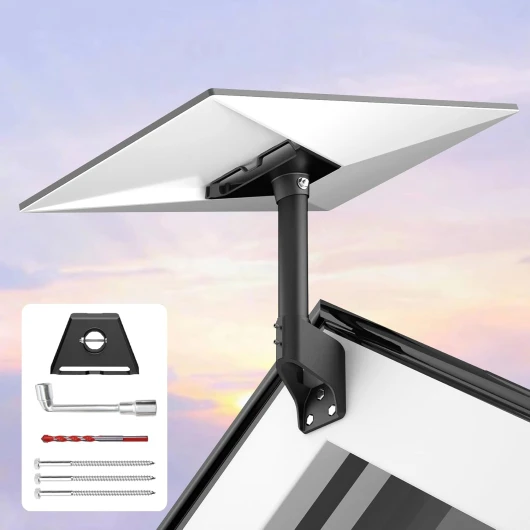Starlink Gen 3 Mount, Support de Toit Starlink Rotatif à 360°, Compatible avec Le Plat Standard V3 Starlink, Le Support Mural Court Starlink, Le kit de Montage Starlink, Le Support de Poteau Starlink