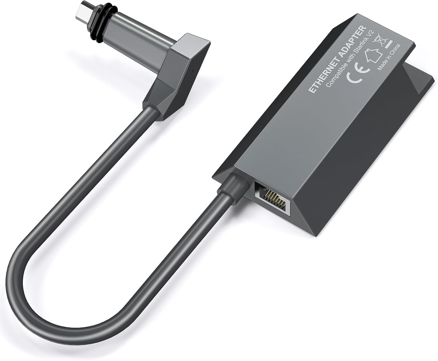 Adaptateur Ethernet Starlink Internet par Satellite V2 pour antenne parabolique rectangulaire, Adaptateur Ethernet Starlink avec Connexion réseau Stable pour Starlink Actuated Gen 2