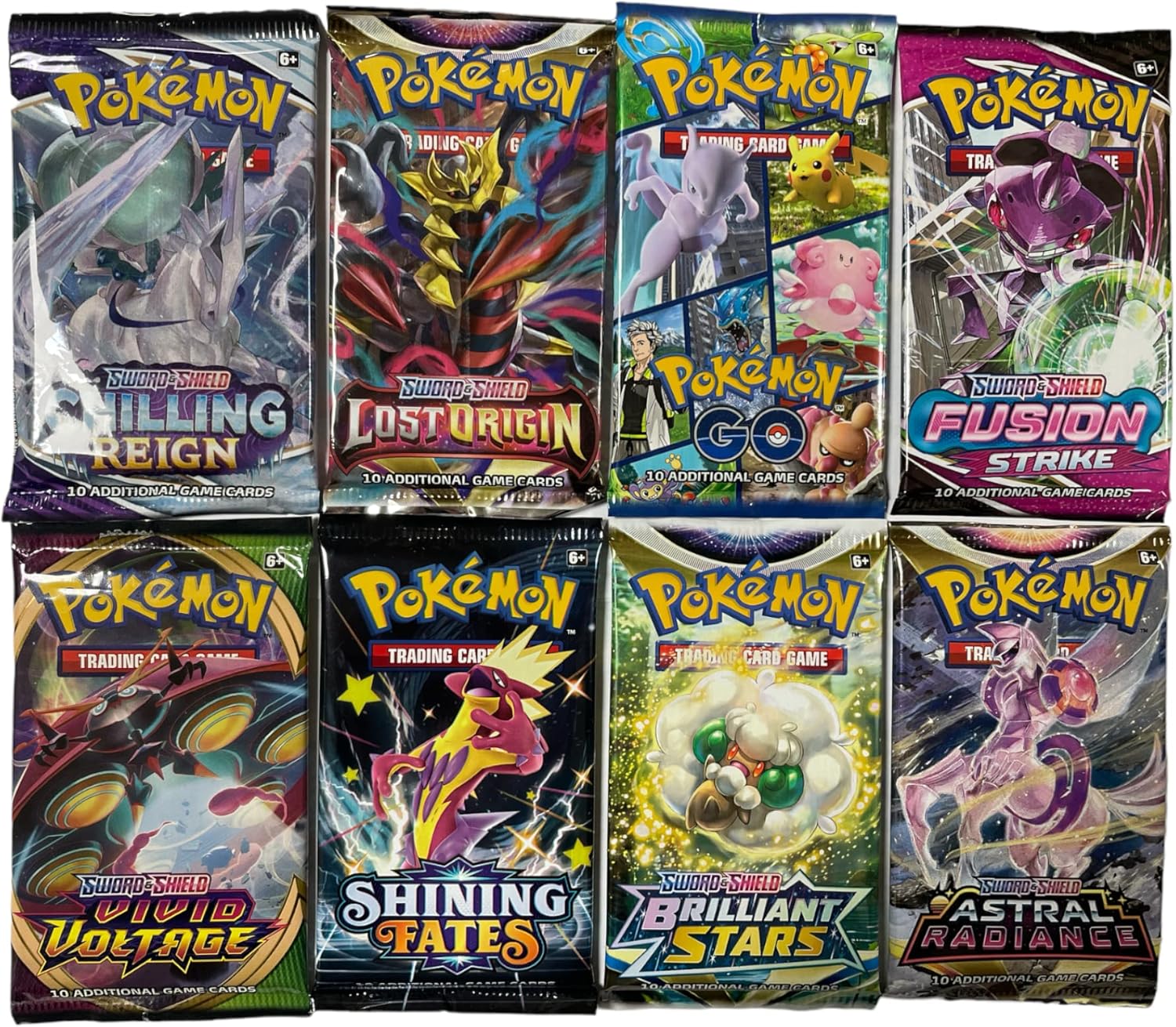 Heartforcards® Lot de 5 boosters mystère pokémon (anglais aléatoire), avec protection d'expédition