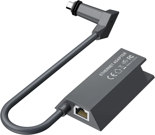 Adaptateur Ethernet Starlink pour Starlink Rectangle Dish Satellite Internet V2, Adaptateur Ethernet Gigabit Starlink vers RJ45 Connexion réseau Rapide et Stable pour Starlink Actuated Gen 2, Noir