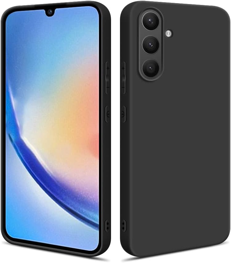 HSP Coque pour Samsung Galaxy A34 5G [Anti-poussière] étui de Protection en Silicone TPU Premium - Résistant aux Chocs - Protecteur d'écran et de caméra - Housse Ajustement Parfait Mat - Noir