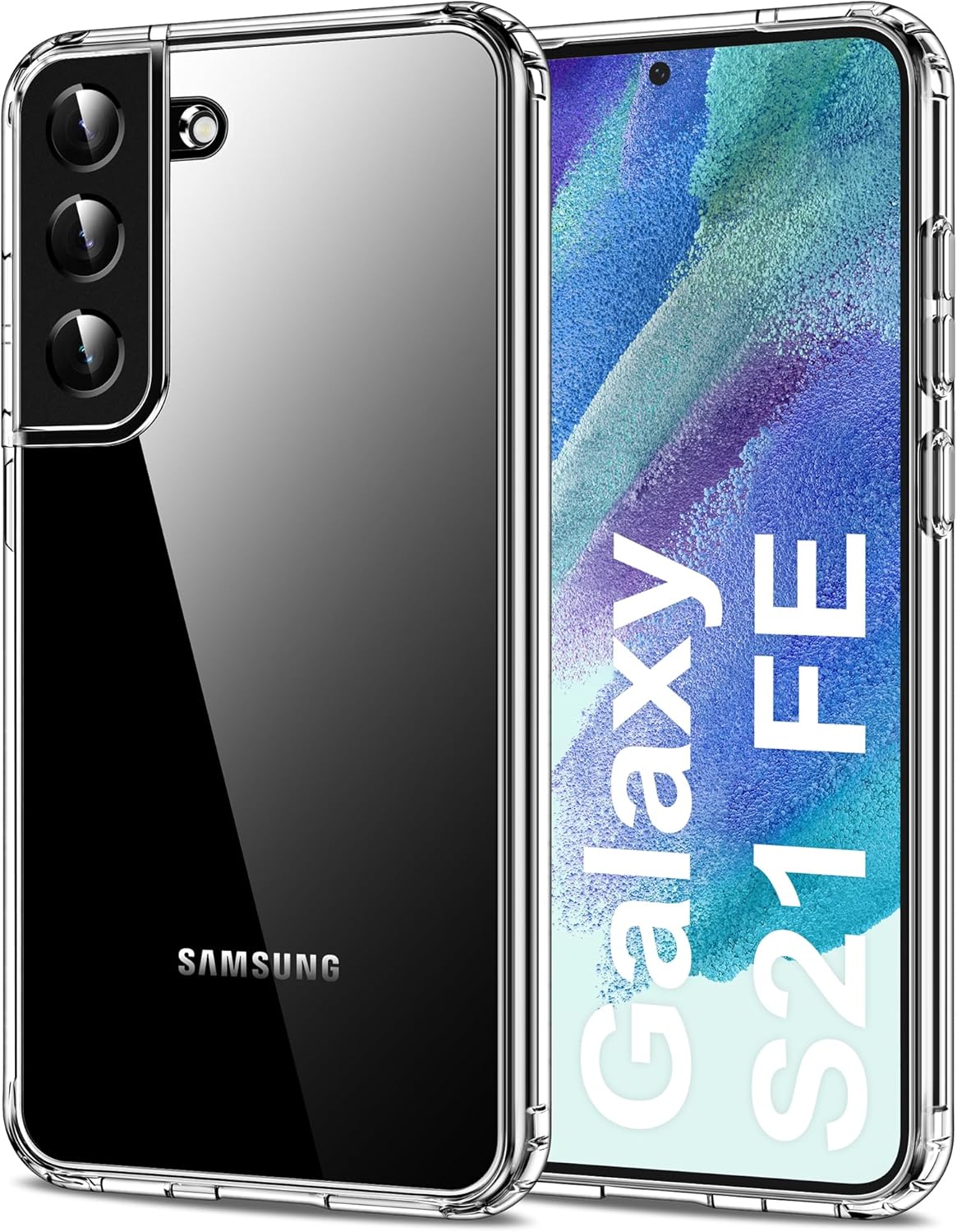 Coque pour Samsung Galaxy S21 FE 5G 6,4 Pouces, Anti-Jaunissement Étui Téléphone Transparente, Housse de Protection Antichoc - Crystal Clear