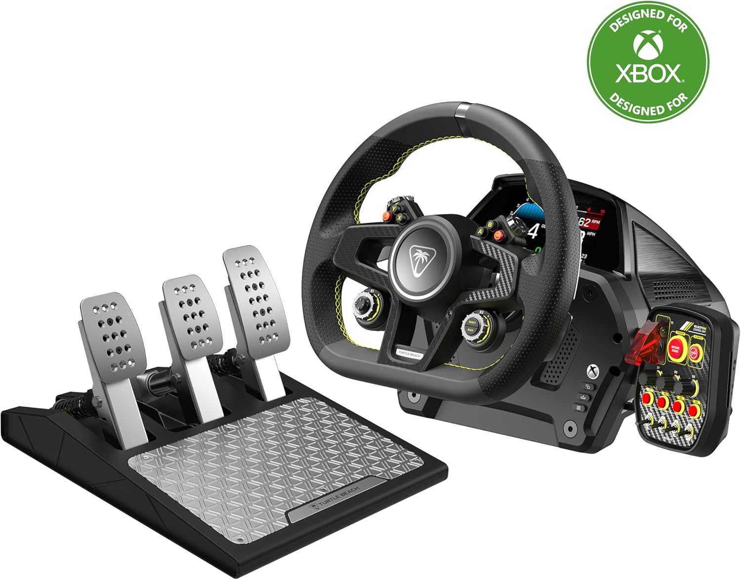 VelocityOne Race Système de Volant et Pédales avec Retour de Force, Palettes au Magnétiques & Capteurs à effet Hall pour Xbox Series X-S, Xbox One, Window 10-11 [Licence officielle Xbox]