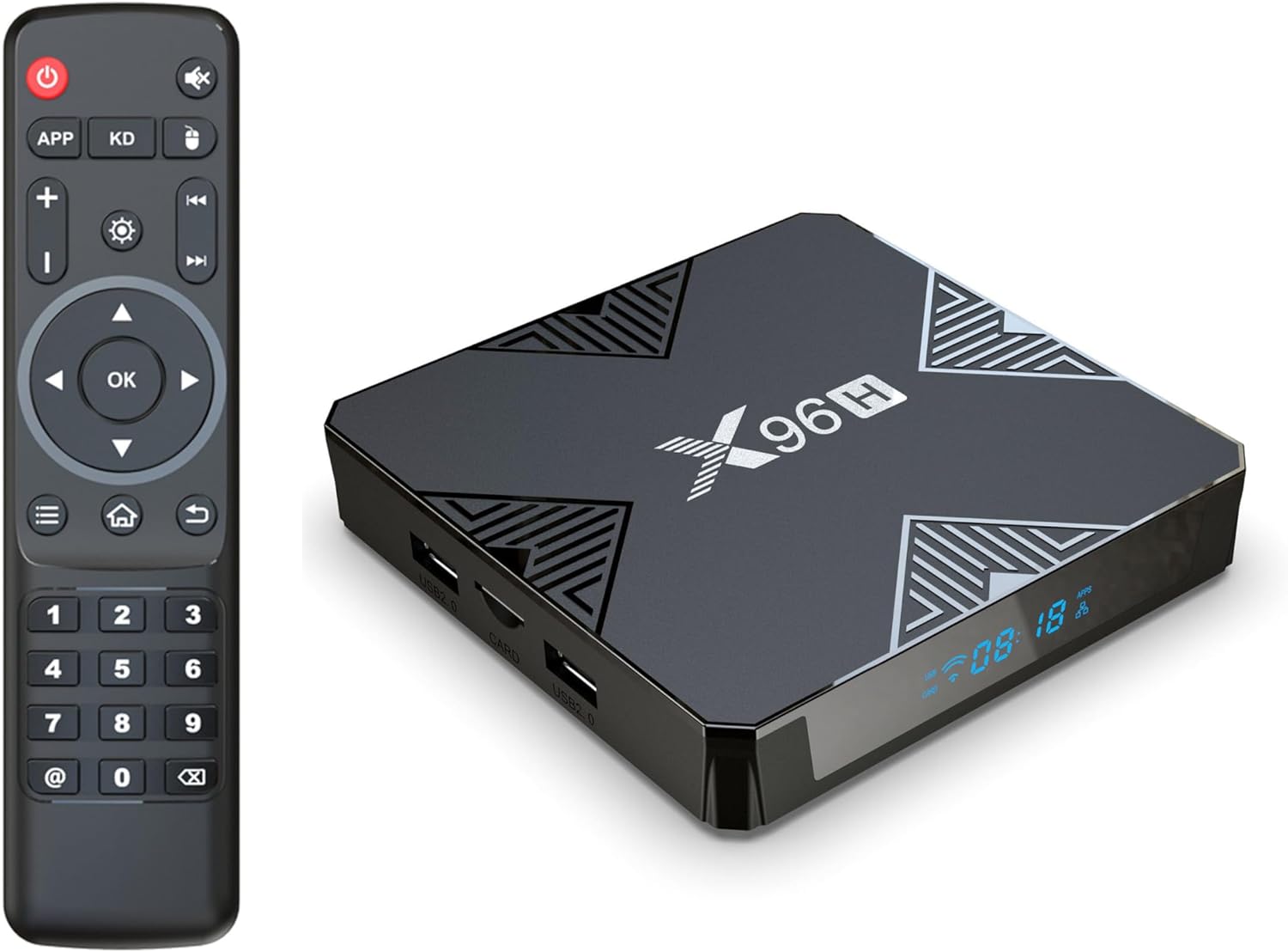 2024 X96H Box TV Android 13.0, 4 Go de RAM 32 Go de ROM Allwinner H618 Quad-Core, Prise en Charge de la Double Connexion 2.4G/5G WiFi 6, BT 5.0, 100M Ethernet Ultral HD 4k 6k Boîtier TV 4G+32G