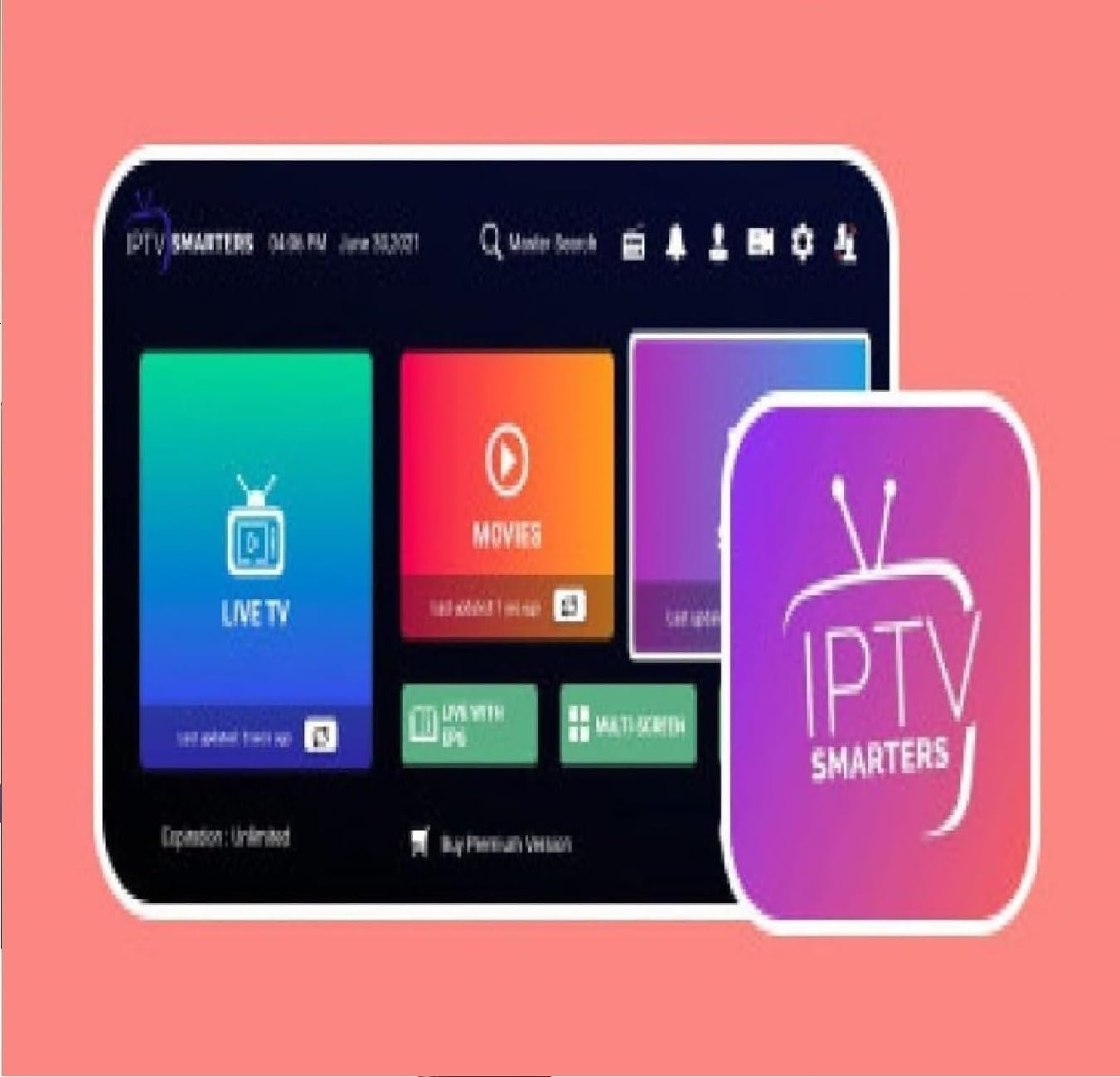 Smarters Pro ‎‎‎‎‎‎‎‎‎‎‎‎‎‎‎‎‎‎‎‎IPTV d'un an Abonnement Code France 4k Compatible avec Smart TV & Box Android Mini & Telephone.