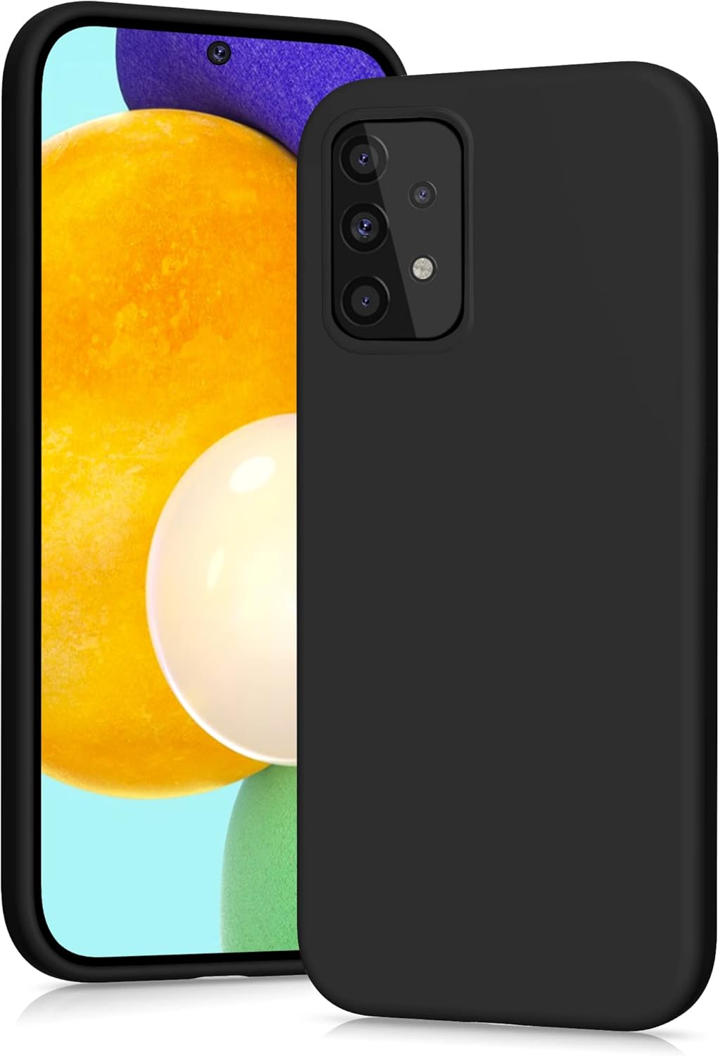 Coque pour Samsung Galaxy A52/A52S, Housse en Silicone Doux avec Découpes Précises pour Caméra, Design Ultra Mince, Protection 360° à Bords Surélevés - Noir Samsung A52/A52s Noir