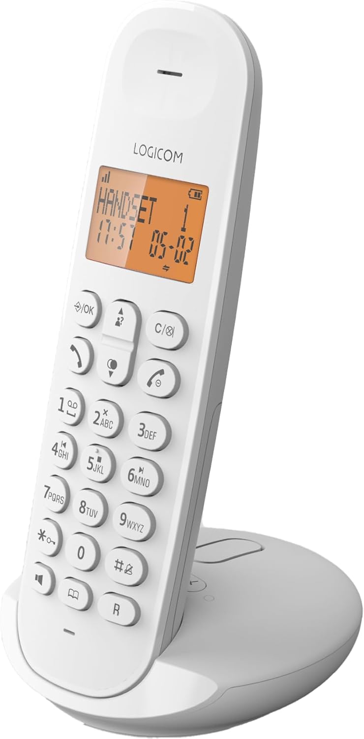 ILOA 155T Téléphone Fixe sans Fil avec Répondeur Enregistreur - Solo - Téléphones analogiques et dect - Blanc Nouvelle version Blanc