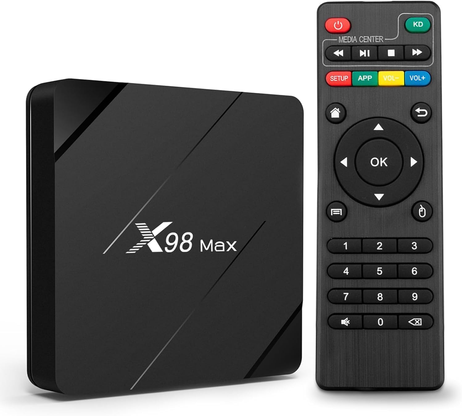 Puersit Android TV Box, X98Max Boîtier TV 2.4/5.8G WiFi 2GB/ 16GB avec Allwinner H313, Android Box 10.0 Supports 4K HD Con Chipset Quad-Core