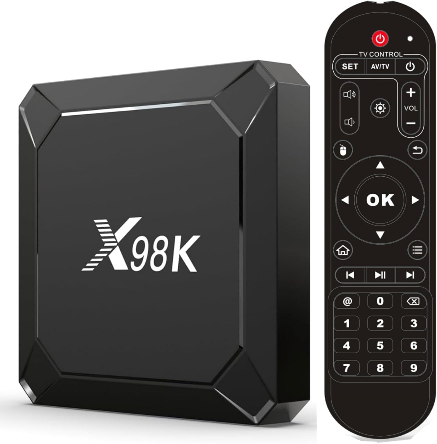 Boîtier TV Android 13.0 Android TV Box X98K 4GB RAM 32GB ROM RK3528A CPU Quad Core Arm Cortex A53 Android Box Support 2.4/5.0GHz WiFi6 BT5.X 4K 100M Ethernet USB 3.0/2.0 TV Box Android
