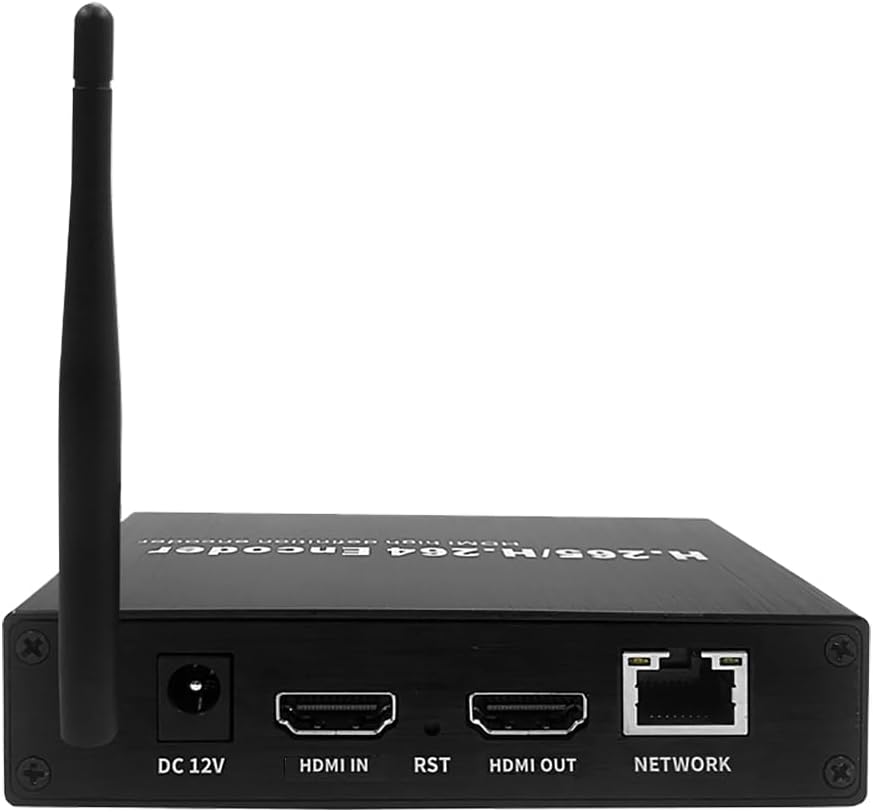 H.265 1080P 60FPS WiFi HDMI Encodeur vidéo w/HDMI I/O, Audio I/O, Prend en Charge HLS RTMP RTSP SRT UDP, Compatible with ONV/HK, IPTV Streaming en Direct sur Youtube Facebook Vimeo etc TV30BW Wi-Fi
