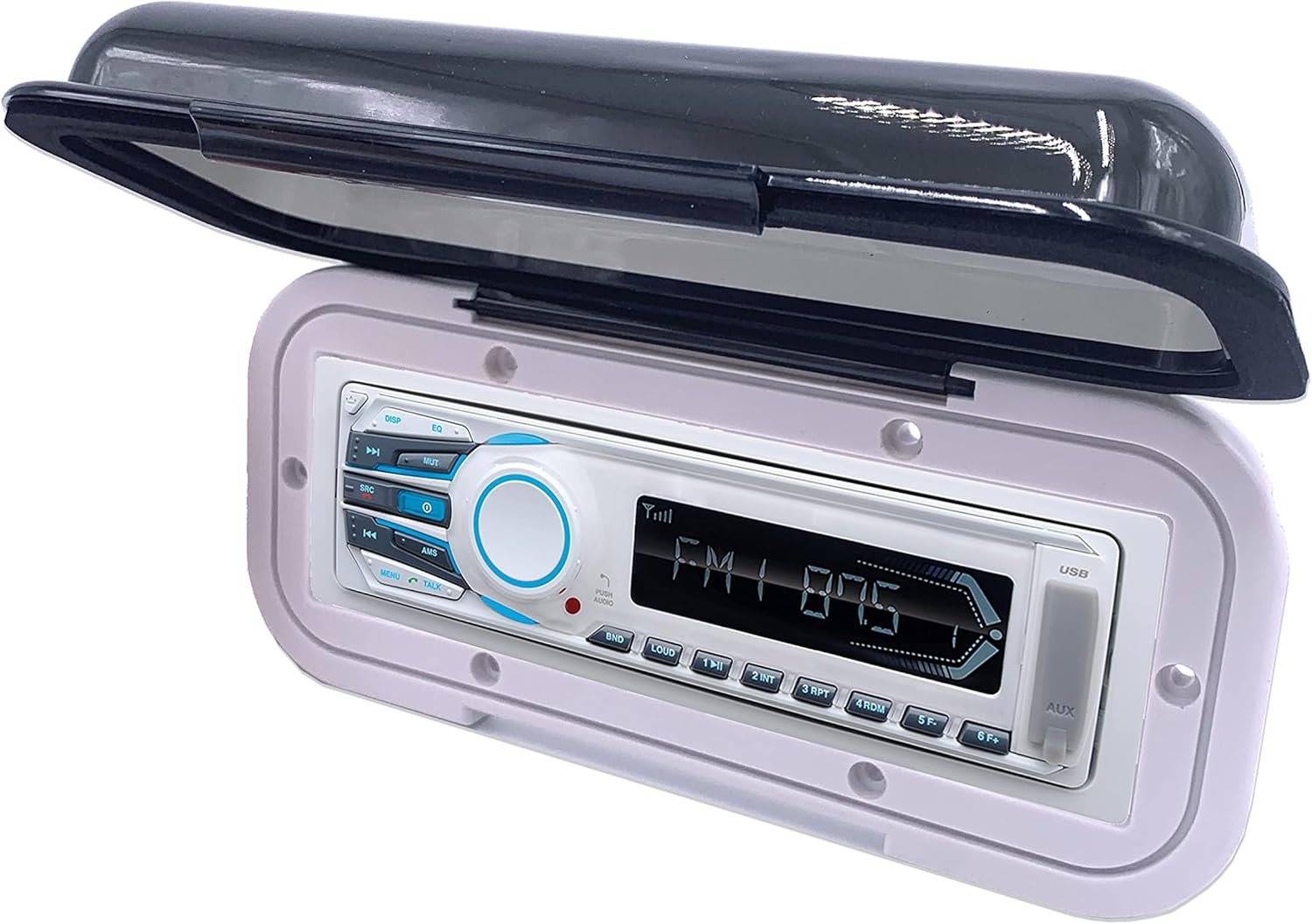Kdx-audio 78.3148 – Couvercle Radio étanche pour Bateaux, Blanc