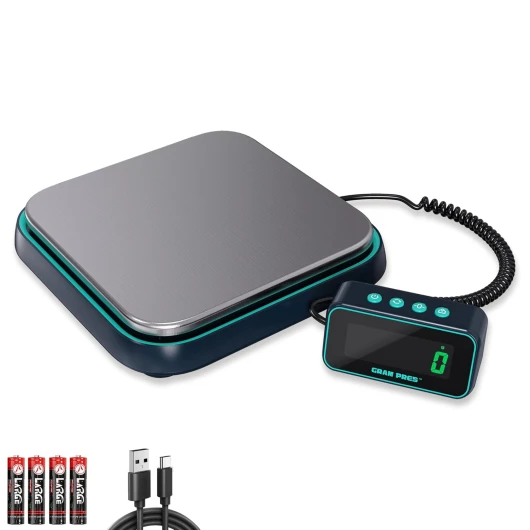 GRAM PRES Balance d'expédition numérique de 86 lbs/0,1 oz - Balance postale de haute précision pour colis avec hold/tara/affichage LCD séparé, pèse-lettres, balance postale en acier inoxydable pour