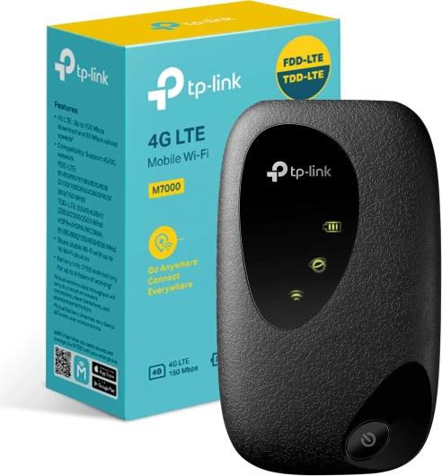 TP-Link M7000 Routeur 4G Sim WiFi N300Mbps, Pocket WiFi Portable, Modem 4G, Box 4G Débit 150Mbps, Modem 4G, Hotspot 4G, Batterie Rechargeable de 2150mAh, Déverrouillé Compatible Toute SIM 4G MiFi - le plus populaire