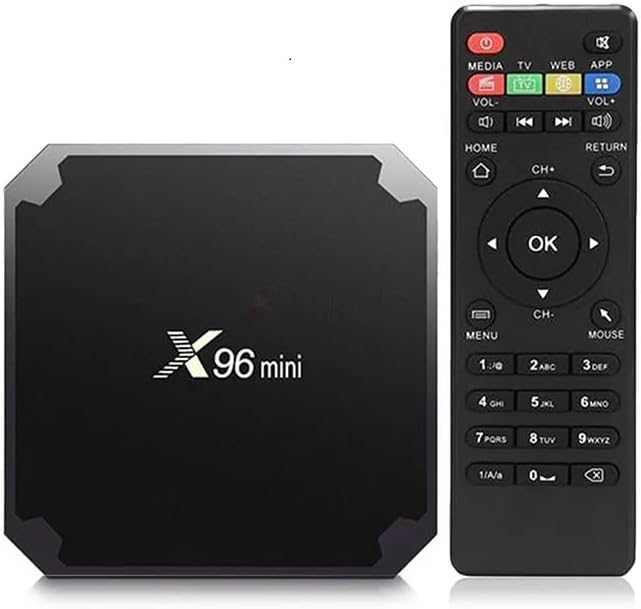 Box TV X96 Mini 1 Go de RAM et 8 Go de ROM Box Android TV Box Media Player Haute qualité (Android 10.0) avec telecommande et Cable HDMI, Lecteur multimédia Boite TV 4K