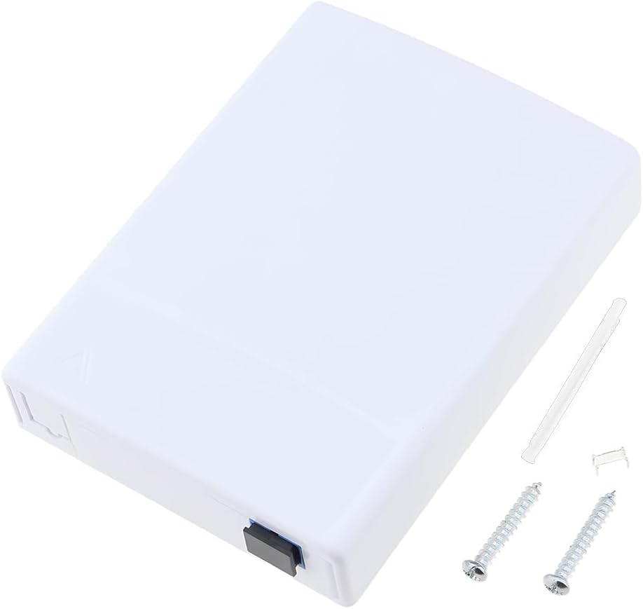 Prise de Fibre Optique Compatible avec FTTH 120x90x25mm Prise de Boîte de Jonction de Terminal de Fibre Optique à 2 Ports Boîte de Prise de Fibre Optique à 2 Ports pour Les Bureaux