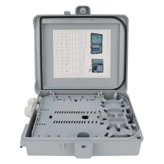 Boîte de Distribution de Fibre Optique FTTH étanche IP65, Boîtier de Fibre Optique Mural à 12 Cœurs pour Câbles, Tresses, Cordons de Brassage Passant à Travers des Chemins sans