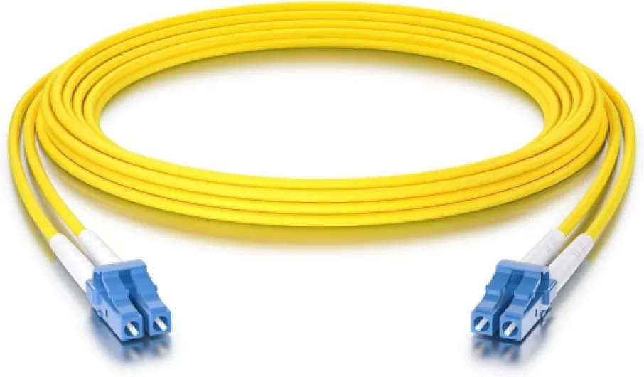 OS2 LC à LC Câble Fibre Optique 1m, 9/125 Monomode Duplex Jarretière Optique LSZH pour SFP, 10G SFP+, Convertisseur de Média, Longueur: 1m à 50m