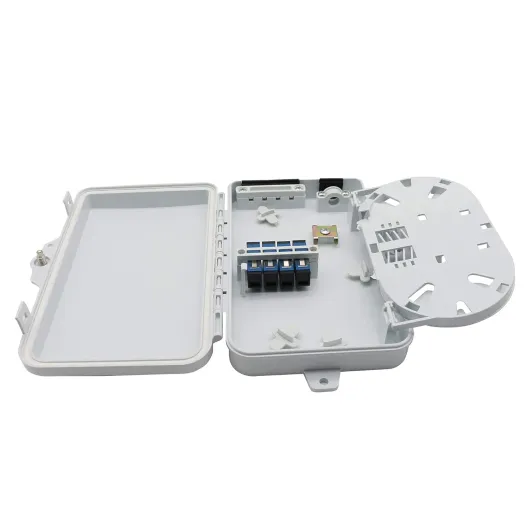 Boîte de distribution de fibre optique FTTH à 4 cœurs, boîte de distribution de fibre optique à 4 ports pour adaptateur SC, FC, e2000