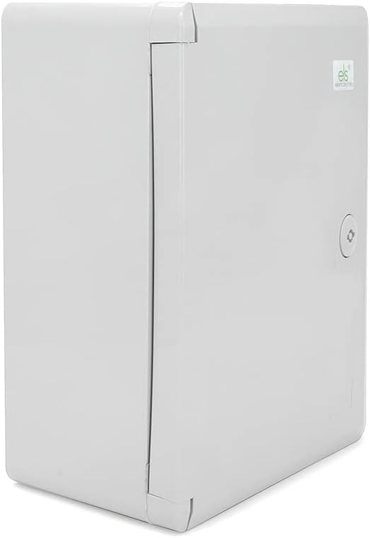ELS Elektrotechnika Armoire de commande industrielle IP65 - Plaque de montage galvanisée - Verrouillage - Porte avec joint sur tout le pourtour - Boîtier mural - Boîtier vide en plastique ABS - 270x350x160 mm