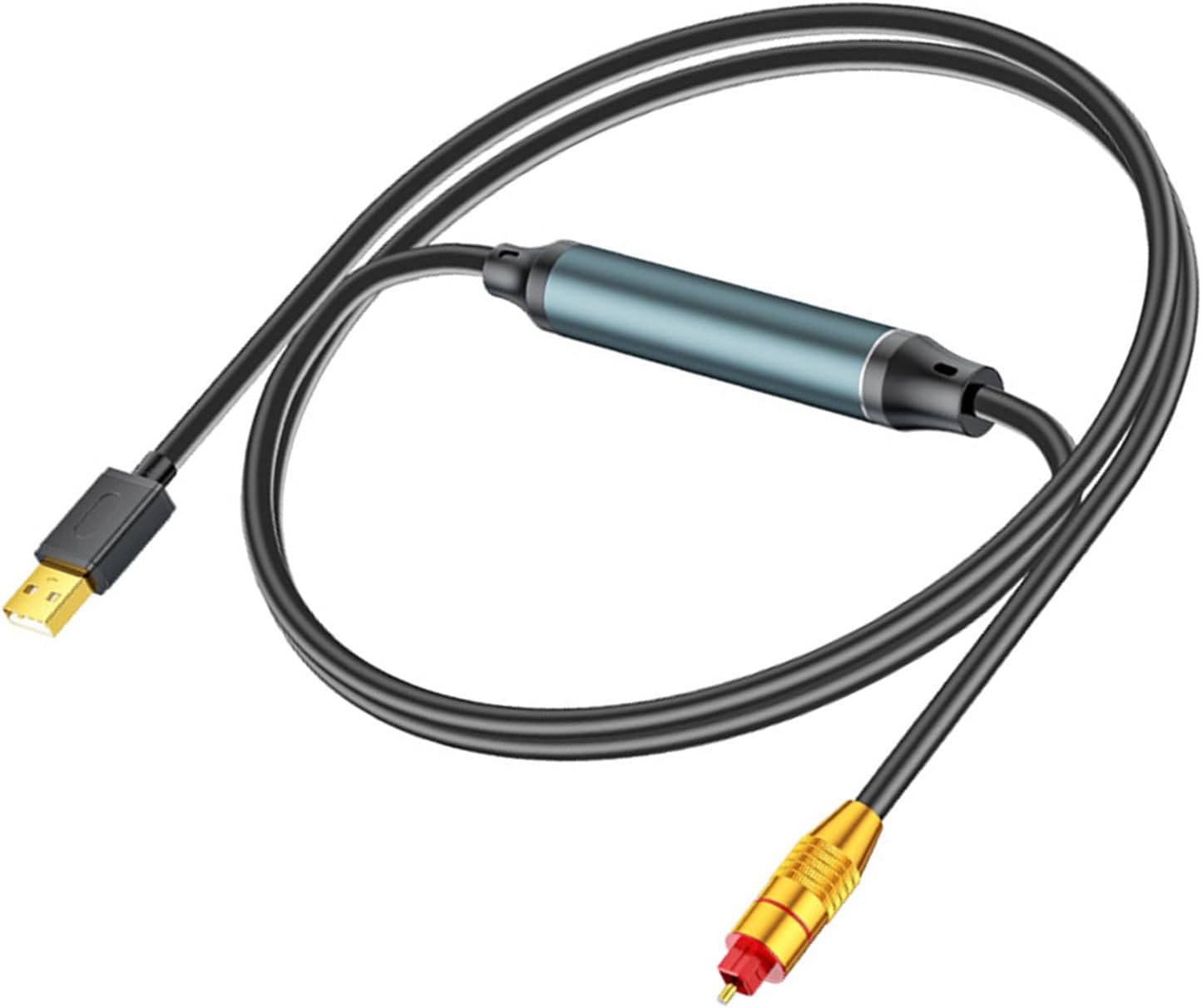 Klaisy Convertisseurs analogiques USB vers optiques SPDIF vers câble adaptateur de son stéréo analogique pour consoles de jeux HDTV Adaptateur audio USB