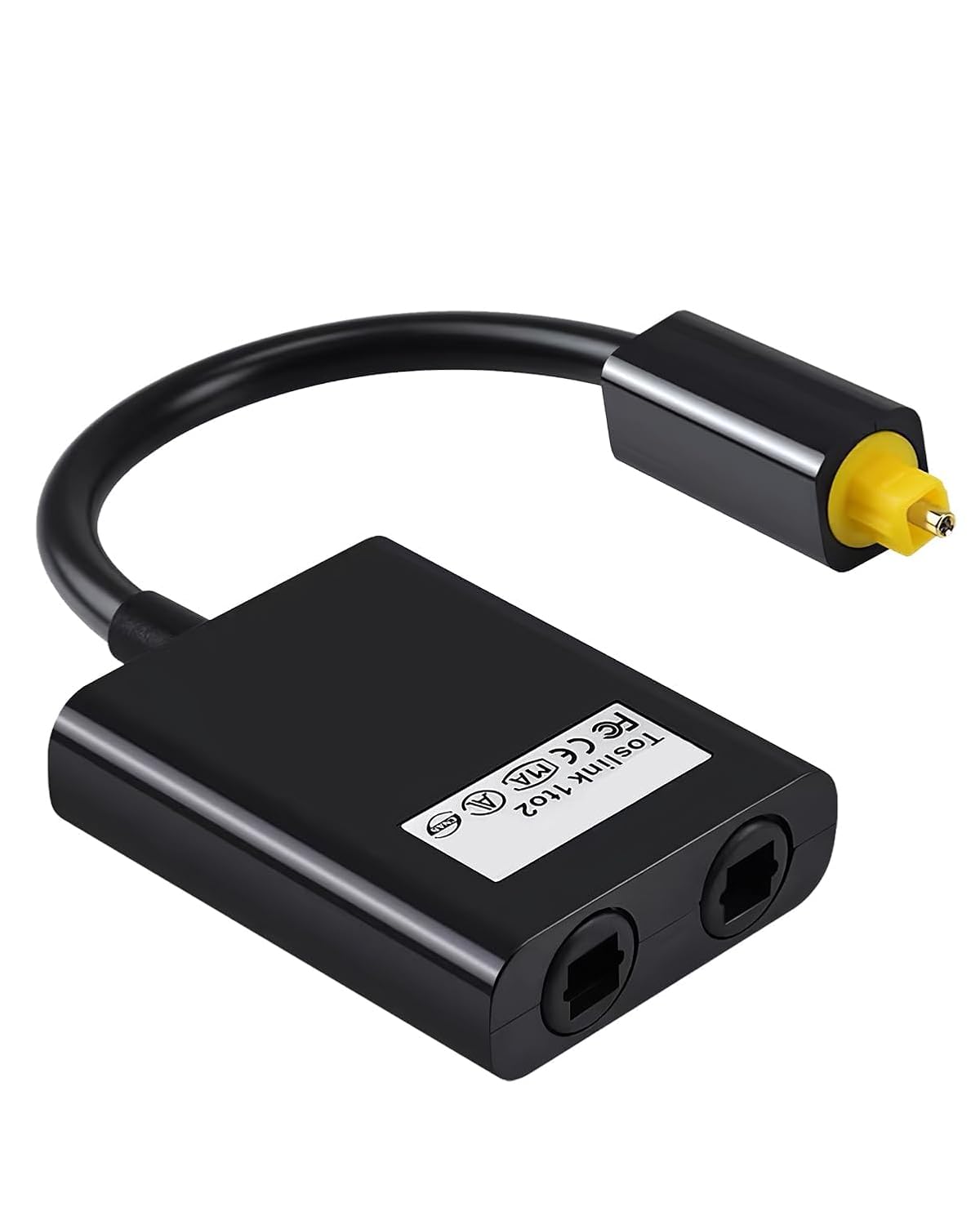 KeyQueen Répartiteur Cable Fibre Optique Audio Toslink Splitter 1 In 2 Out Sorties Numérique Optical Toslink Diviseur Optique câble Adaptateur pour HDTV DVD Amplificateur Barre De Son