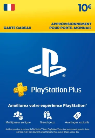 Sony PlayStation Plus, Carte d'Abonnement Essential 1 Mois, Jeux Mensuels, Multijoueur en Ligne, Contenu Exclusif, Compte Français Compte Français 10 EUR