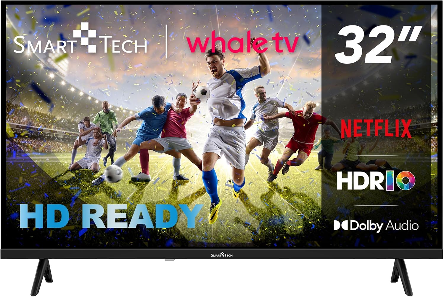 TV LED HD 32' (80 cm) Smart TV Whale OS-32HH01K- Molotov, Netflix, Prime Video, Disney+ 3xHDMI - 2xUSB -Dolby Digital+ 32" (80 cm)