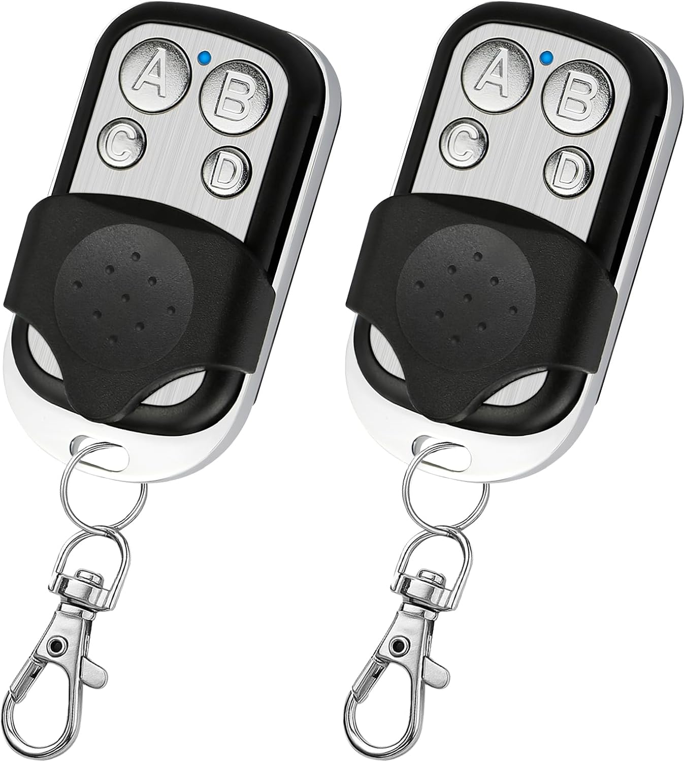 2 Pièces Telecommande Universelle Portail, 433.92 MHz Rolling Code Fixe Bip Portail Automatique Universelle sans Fil Télécommandes Garage à 4 Boutons pour Porte de Garage et Voiture