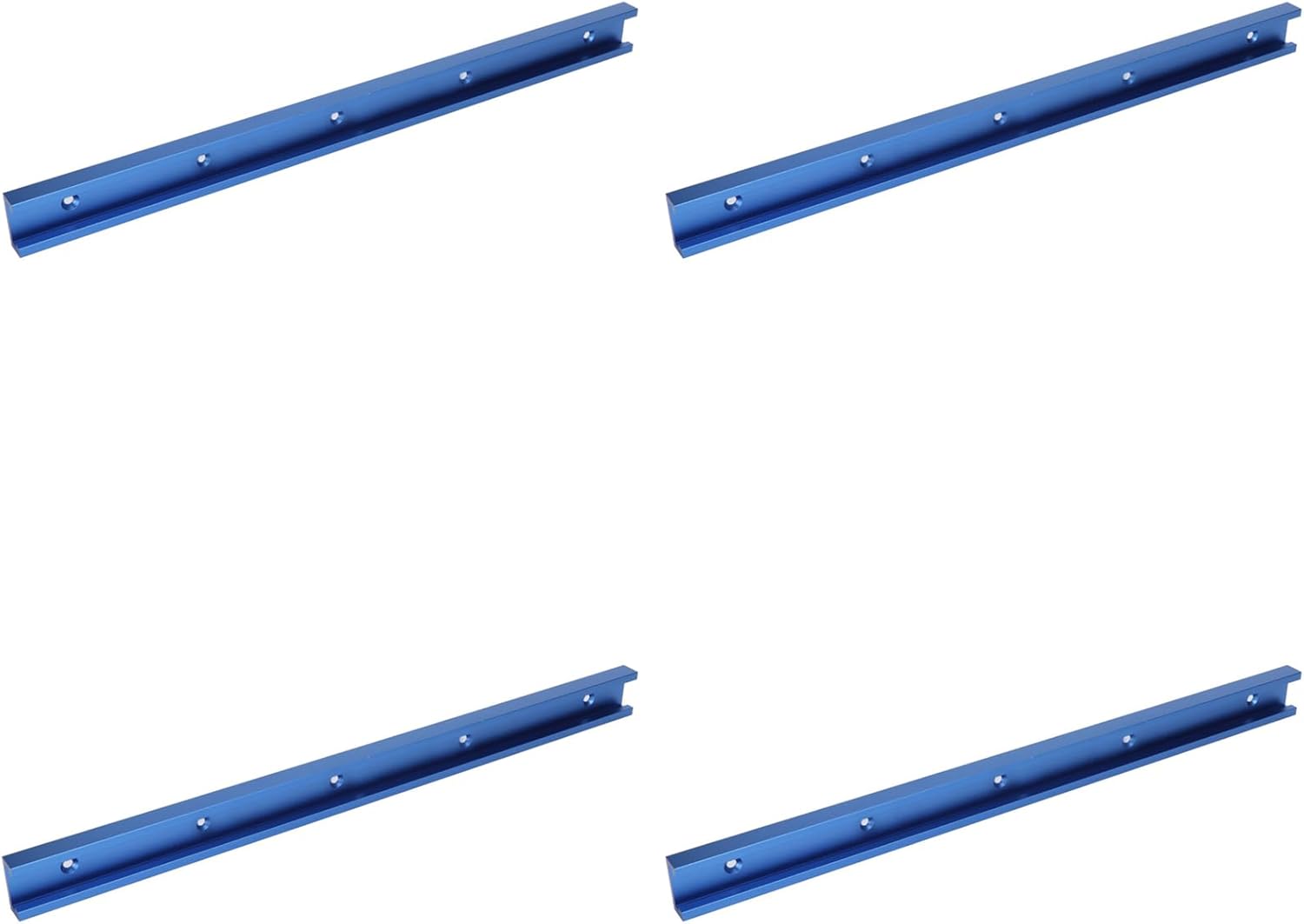 4 pièces 800 mm Aluminium T-Rail Fente Outils d'onglet en T, fente de scie à ruban modifiée, mini rail pour le travail du bois DIY
