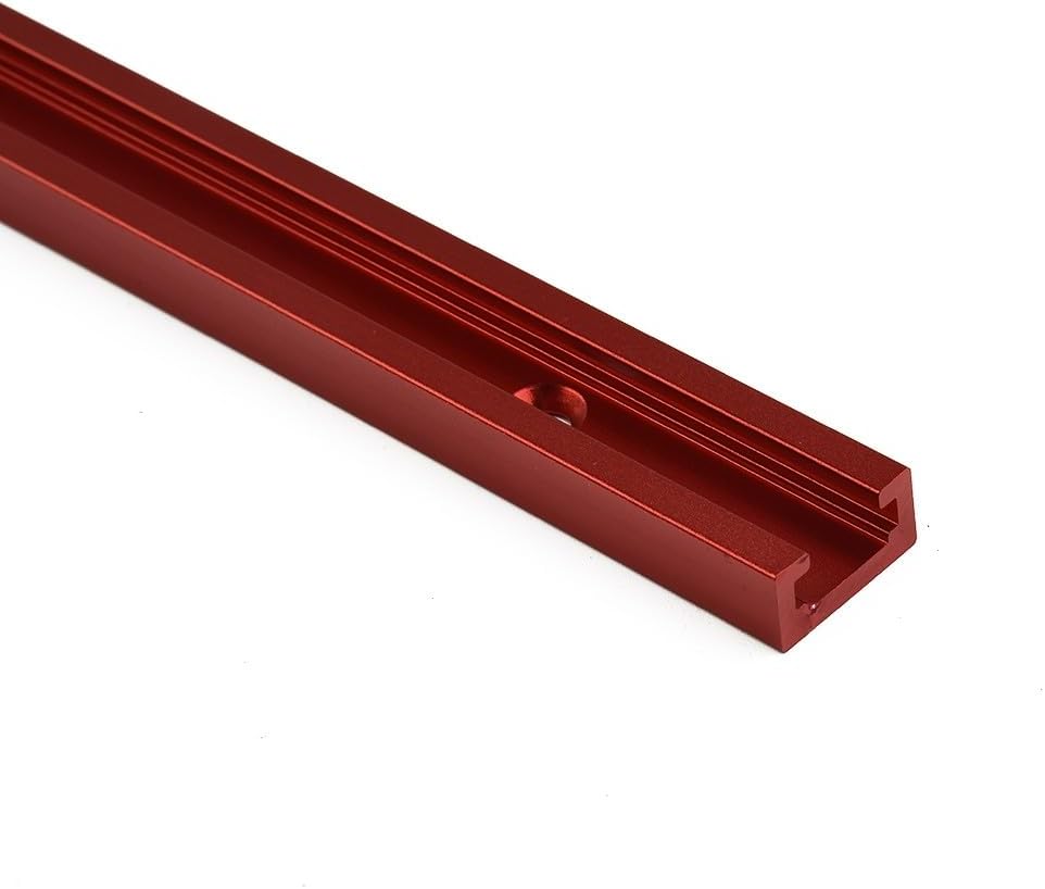 Rail à onglets en T en alliage d'aluminium de 600 mm - Outils de gabarit à onglet en T pour le travail du bois, routeur gabarit à bord droit, fente de fixation de rail - Guide d'outils de serrage à