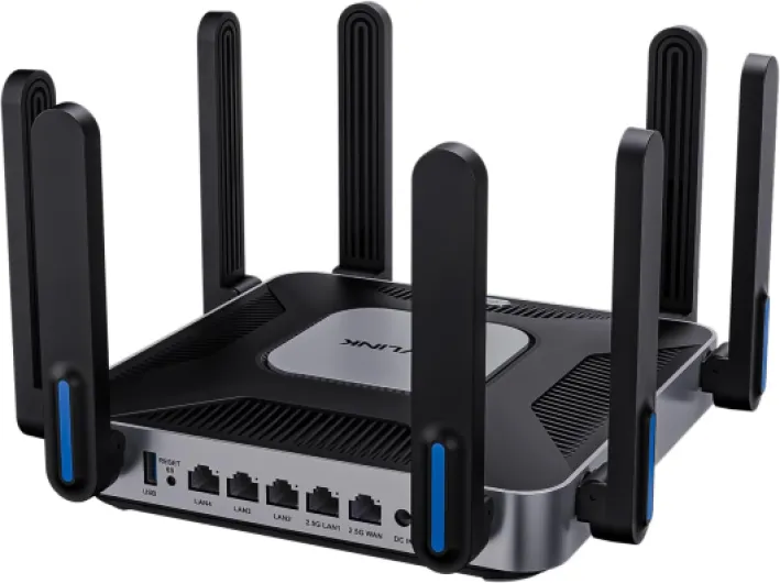 Routeur WiFi 6 WAVLINK double bande 6000 Mbps - Gigabit 5 GHz/2,4 GHz, 8 antennes 5 dBi, MU-MIMO, Beamforming, WAN/LAN 2,5 Gbps, mode routeur/AP/répéteur