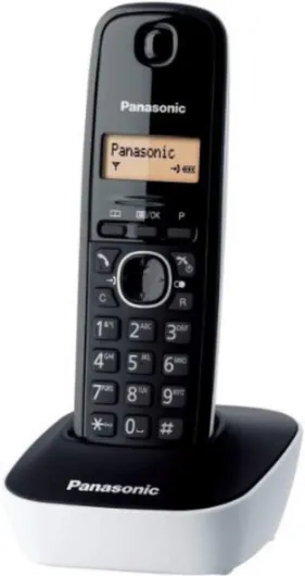 KX-TG1611FRW Téléphone solo sans fil DECT sans répondeur Blanc [Version Française] Solo Blanc