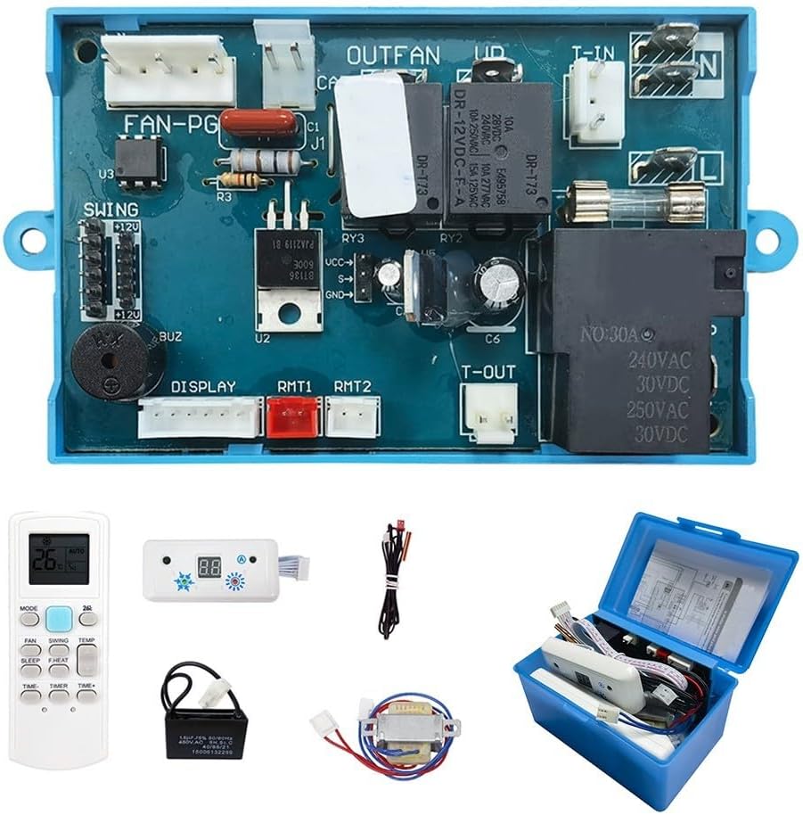 Panneau de contrôle de climatisation - Module électronique de contrôle de température avec boîtier en métal pour systèmes CVC centraux
