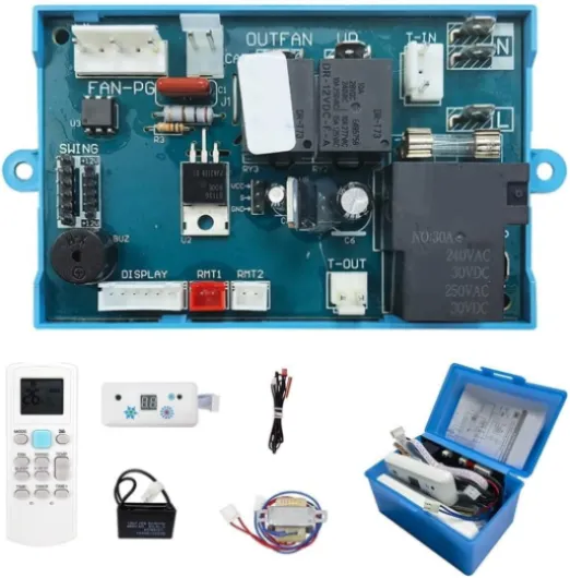 Panneau de contrôle de climatisation - Module électronique de contrôle de température avec boîtier en métal pour systèmes CVC centraux