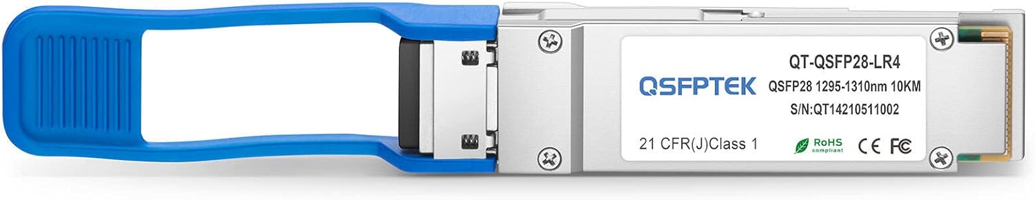 100G QSFP28 Transceiver LC Single-Mode 100GBASE-LR4 Module for Cisco QSFP-100G-LR4-S (1310nm, 10km, with DDM) 100GBASE-LR4: 10km for Cisco